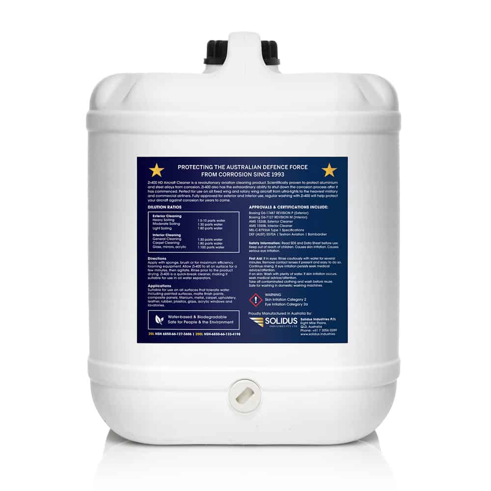 Zi-400 HD Aircraft Cleaner 20L Back